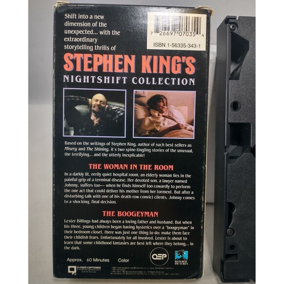 Stephen King Nightshift Collection Woman in the Room & Boogeyman VHS - Tested - Picture 10 of 10